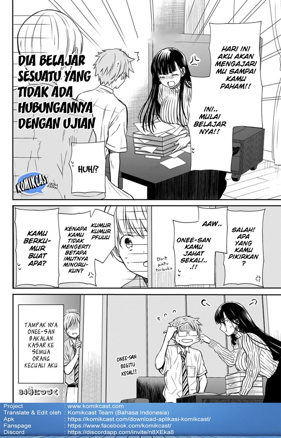 Danshi Koukousei wo Yashinaitai Onee-san no Hanashi.  Chapter 30