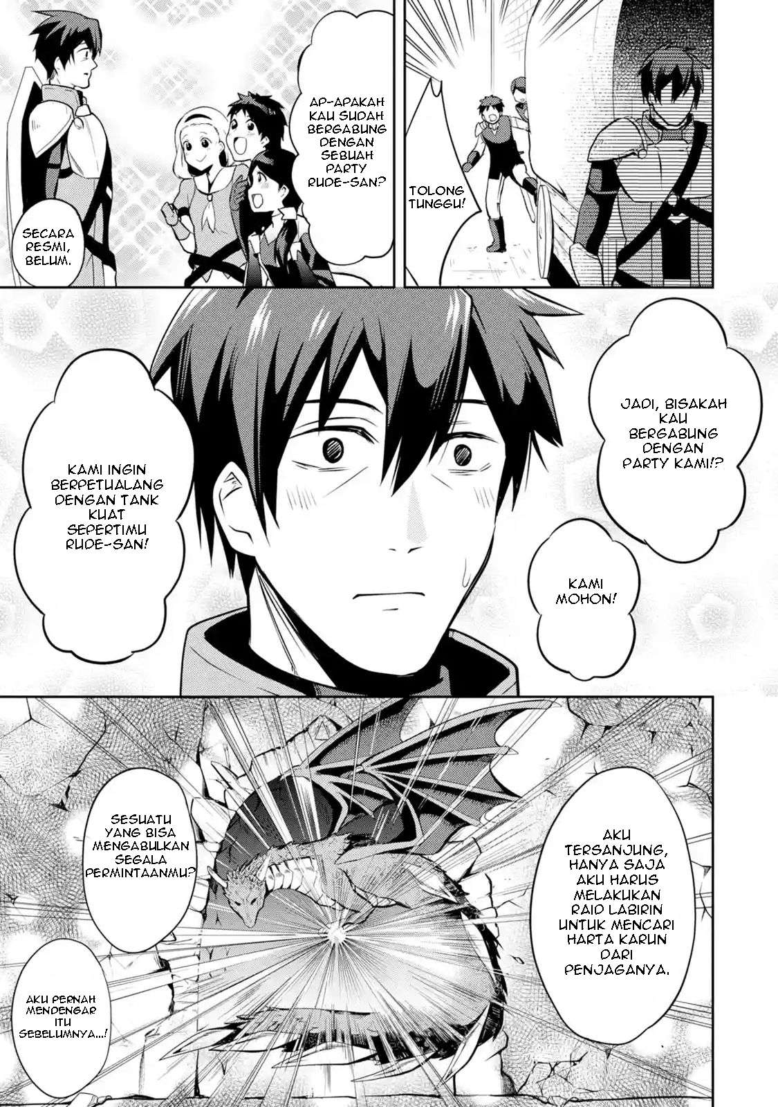 Baca The Labyrinth Raids of the Ultimate Tank ~The Tank Possessing a Rare 9,999 Endurance Skill was Expelled from the Hero Party~ - Chapter 1.6 halaman 6